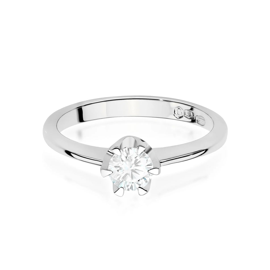 Ein Goldring mit 0,70 ct Diamant