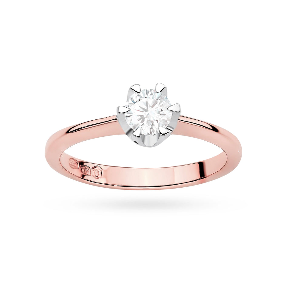 Ein Goldring mit 0,70 ct Diamant