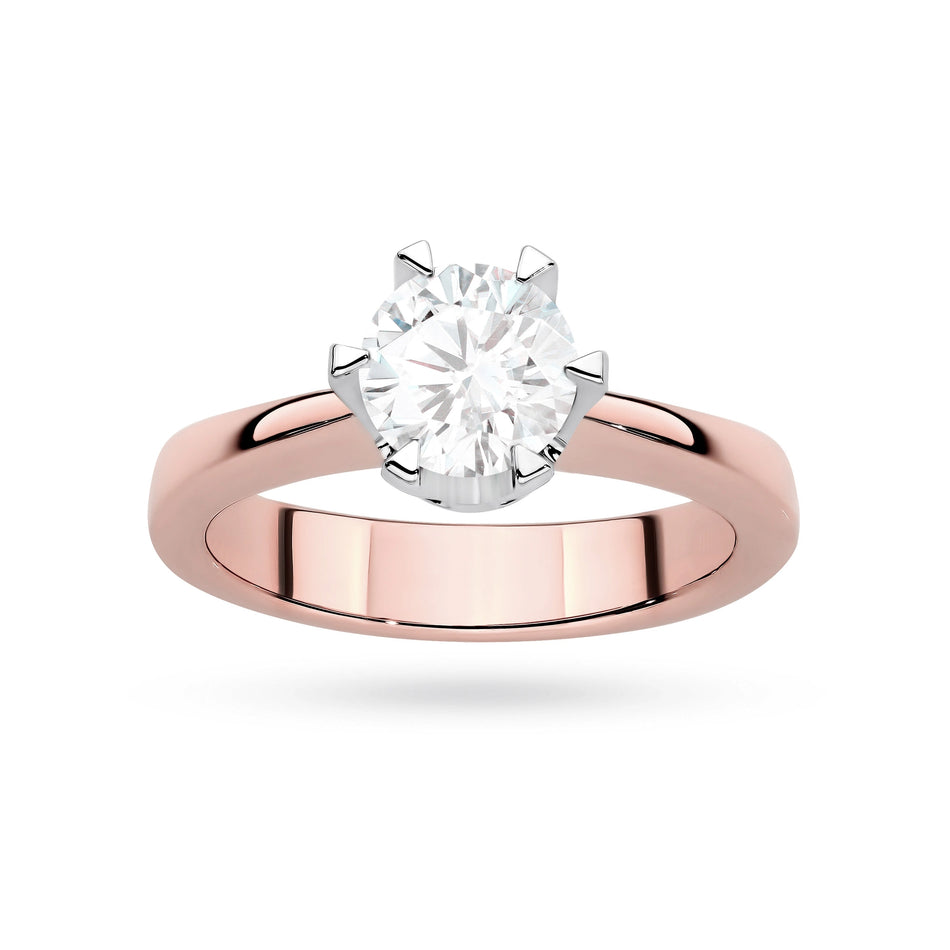 Ein Goldring mit 1,00 ct Diamant