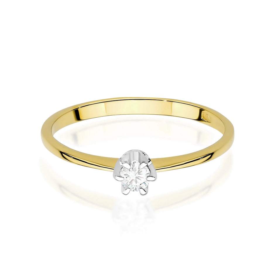 Gold Ring with 0.12ct Diamond