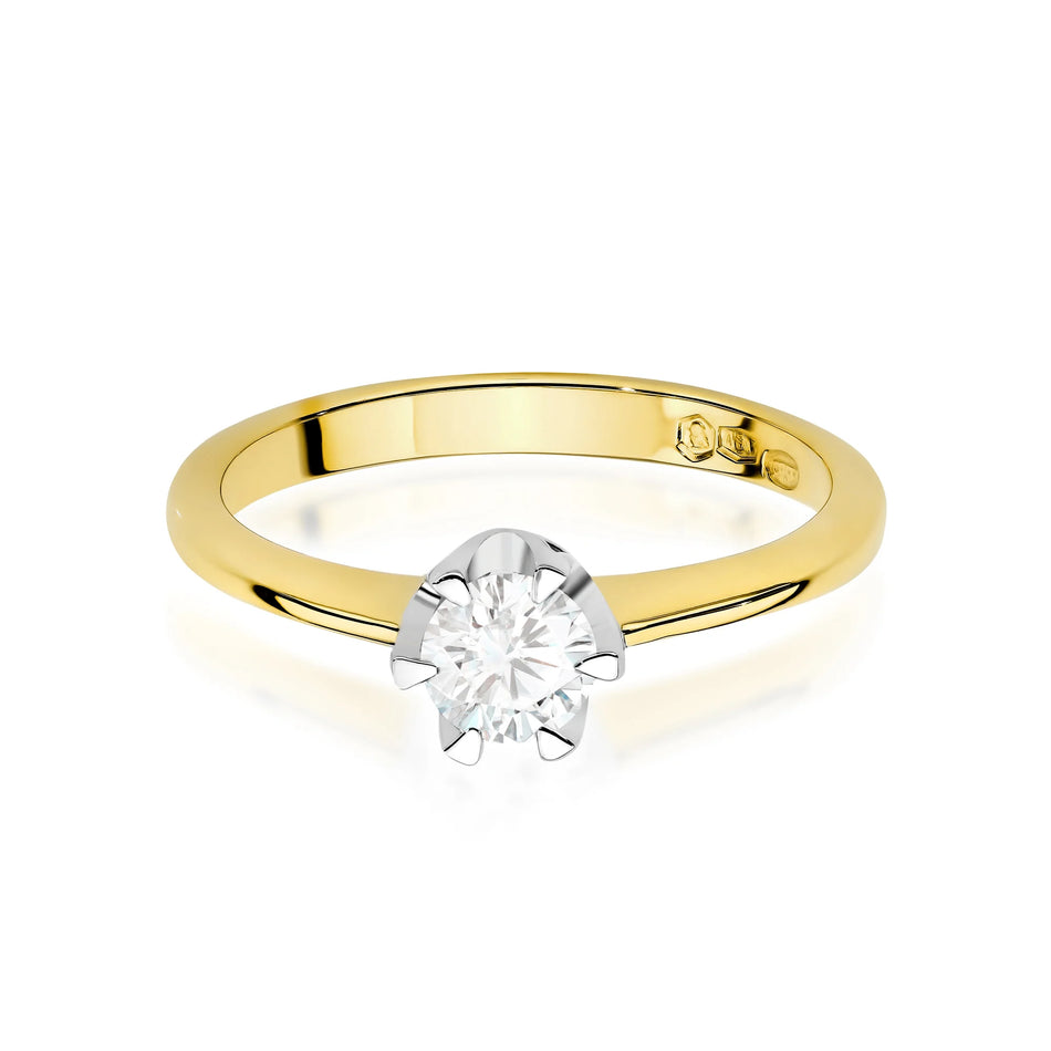 Ein Goldring mit 0,70 ct Diamant
