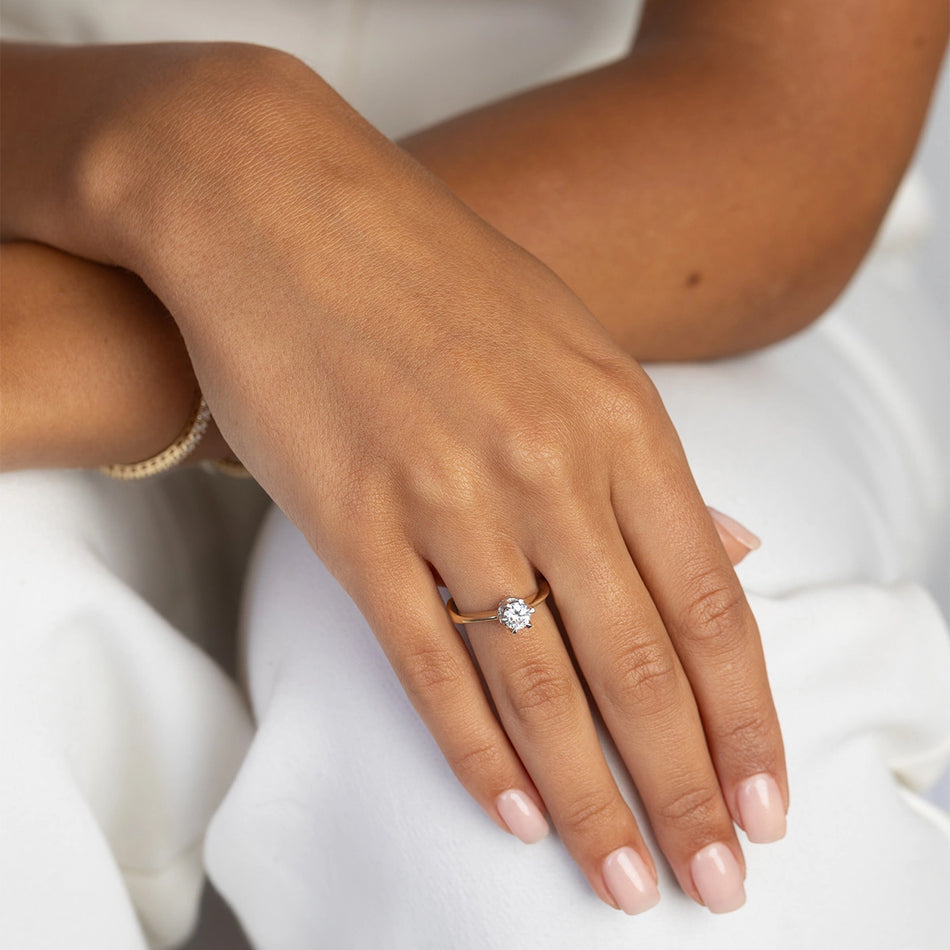 Ein Goldring mit 0,50 ct Diamant