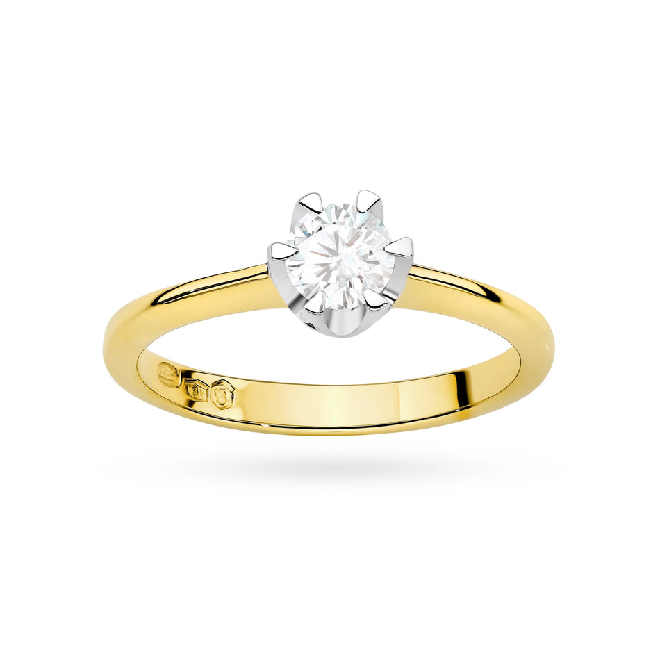 Ein Goldring mit 0,70 ct Diamant