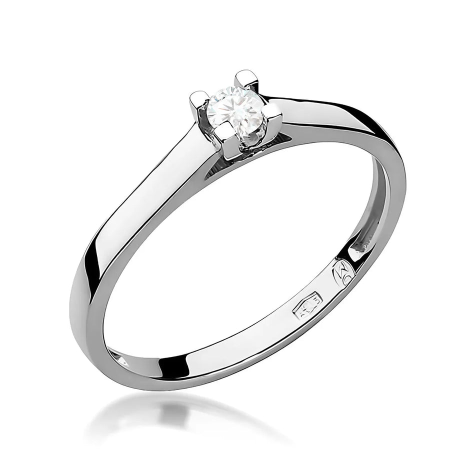 Goldring mit 0,12 ct Diamant