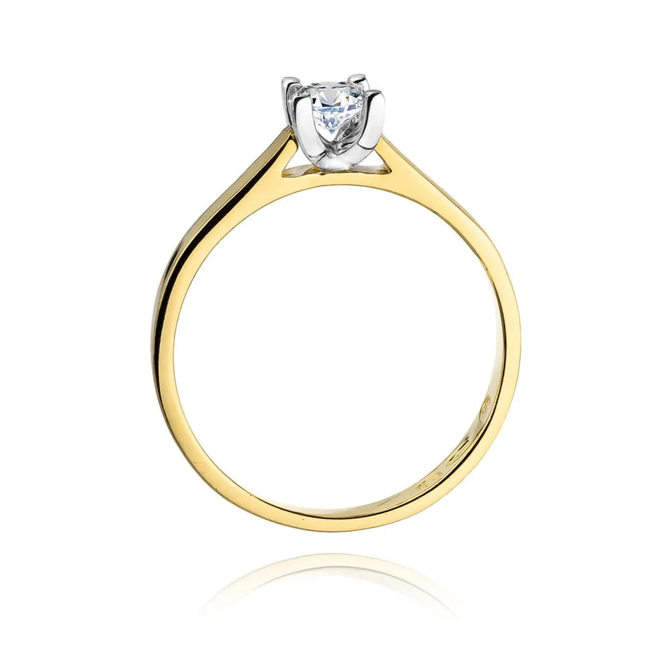 Goldring mit 0,25 ct Labrodiamanten