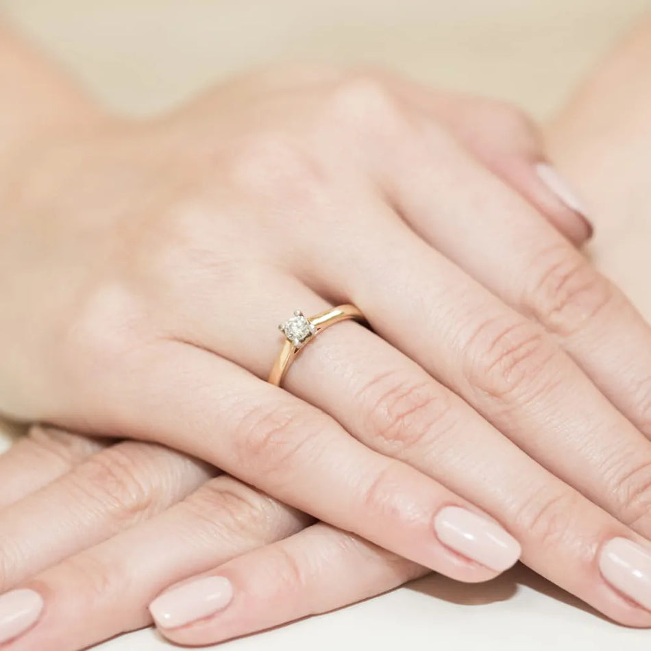 Gold Ring with 0.25ct Diamond