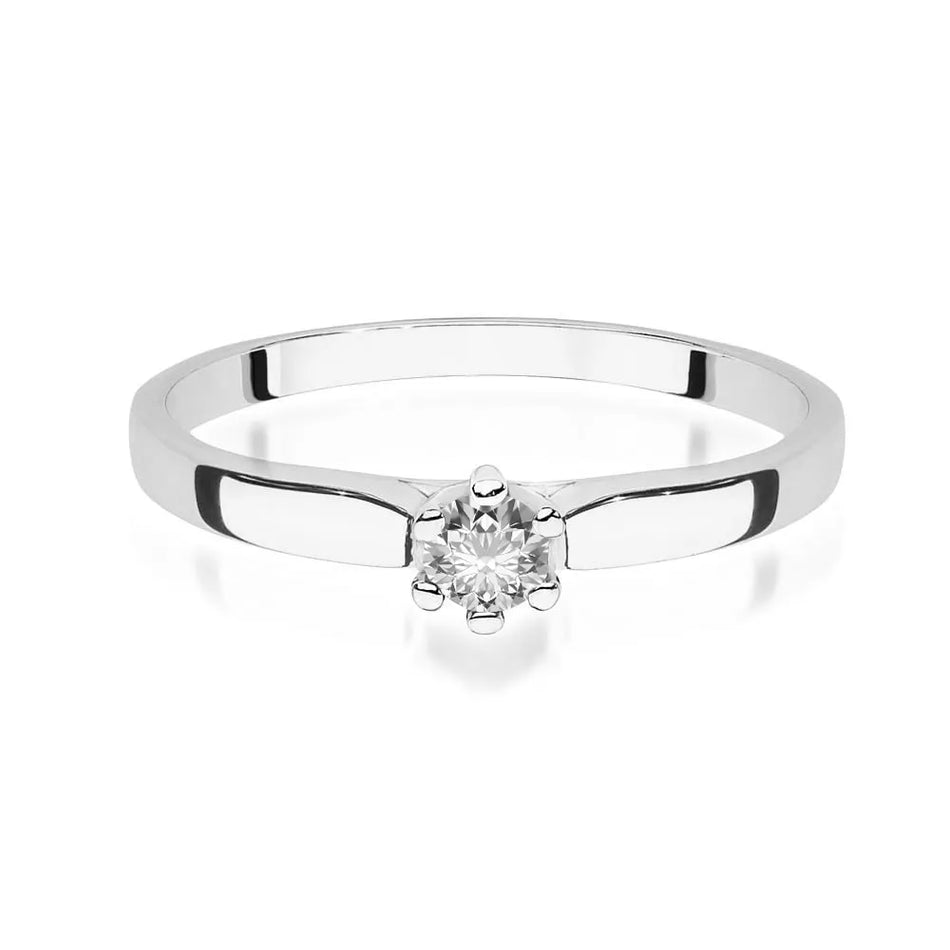 Goldring mit 0,15 ct Diamant