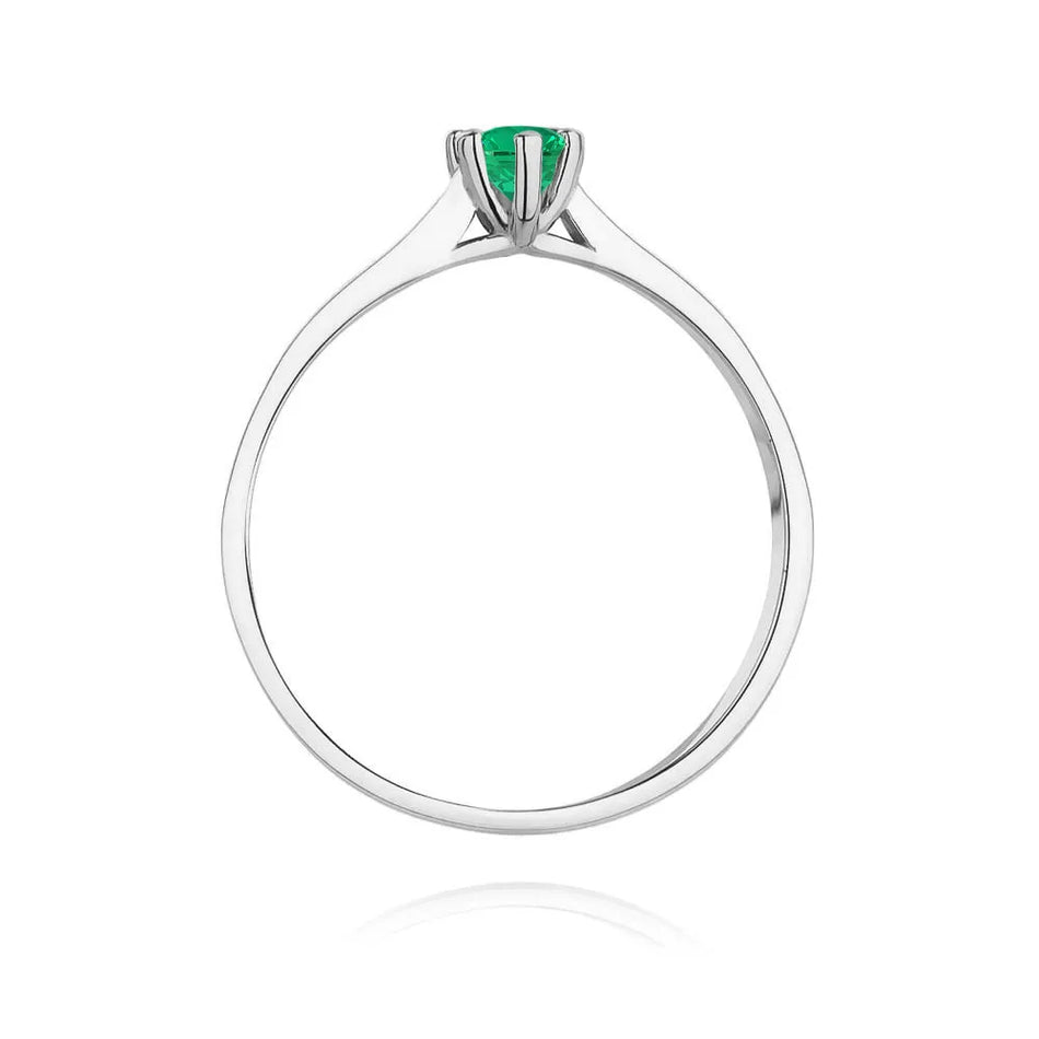 Gold Ring with 0.15ct Emerald