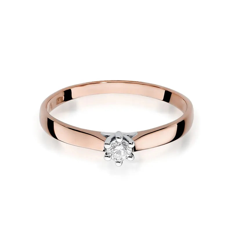 Goldring mit 0,10 ct Diamant