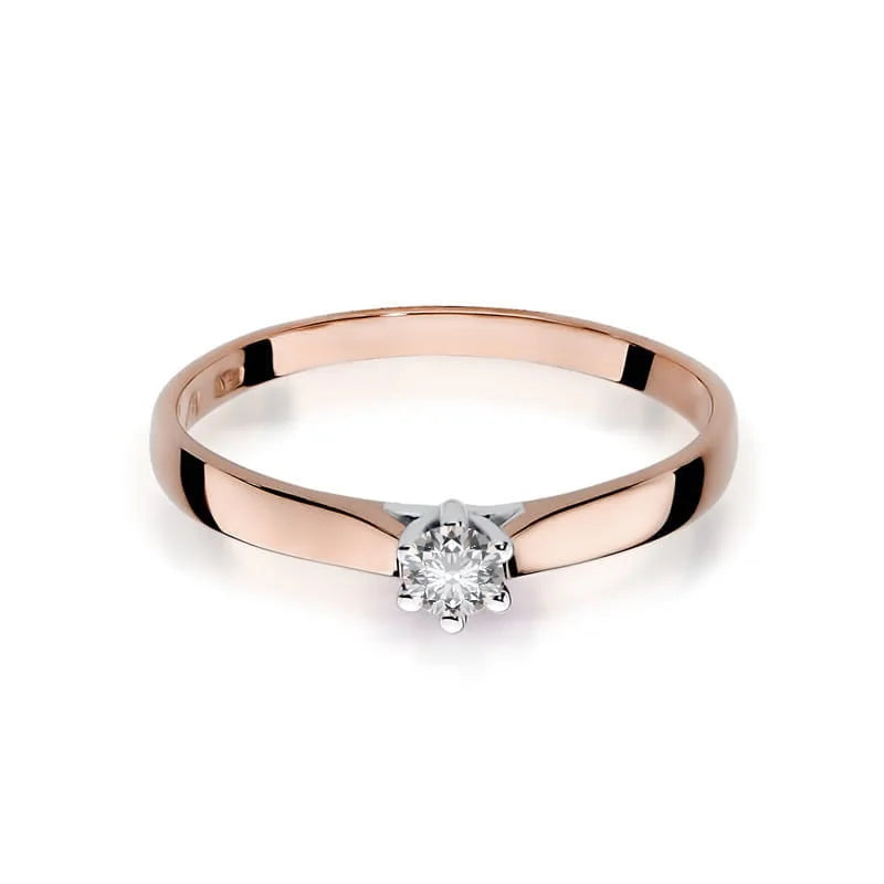 Goldring mit 0,12 ct Diamant