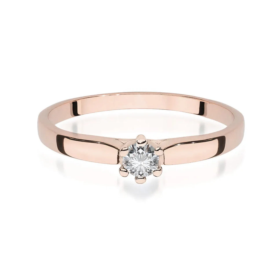Goldring mit 0,15 ct Diamant