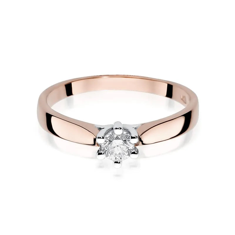 Goldring mit 0,25 ct Diamant