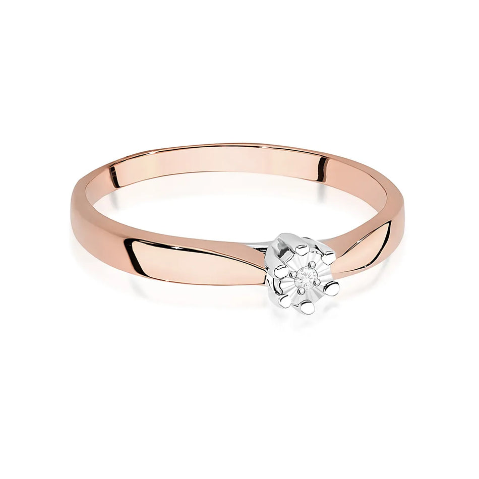 Goldring mit 0,01 ct Diamant