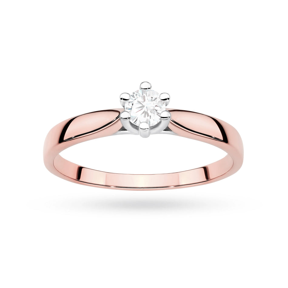 Goldring mit 0,30 ct Labrodiamanten