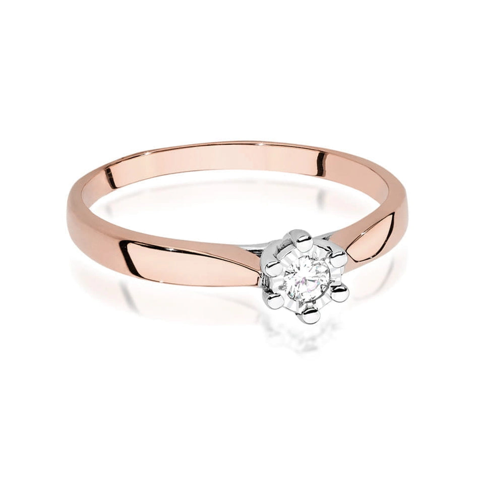 Goldring mit 0,08 ct Diamant