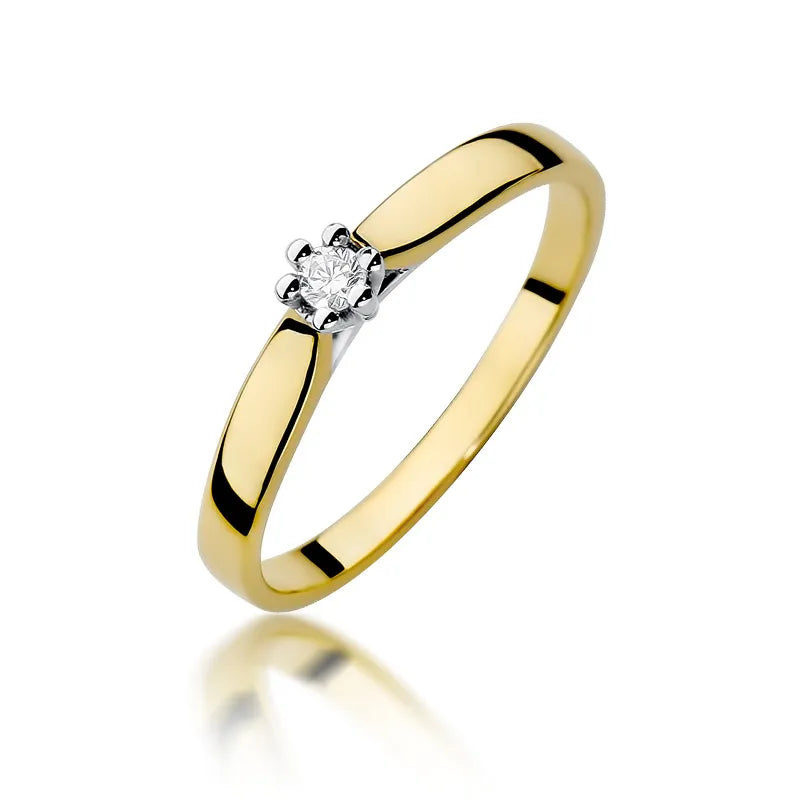 Goldring mit 0,04 ct Diamant