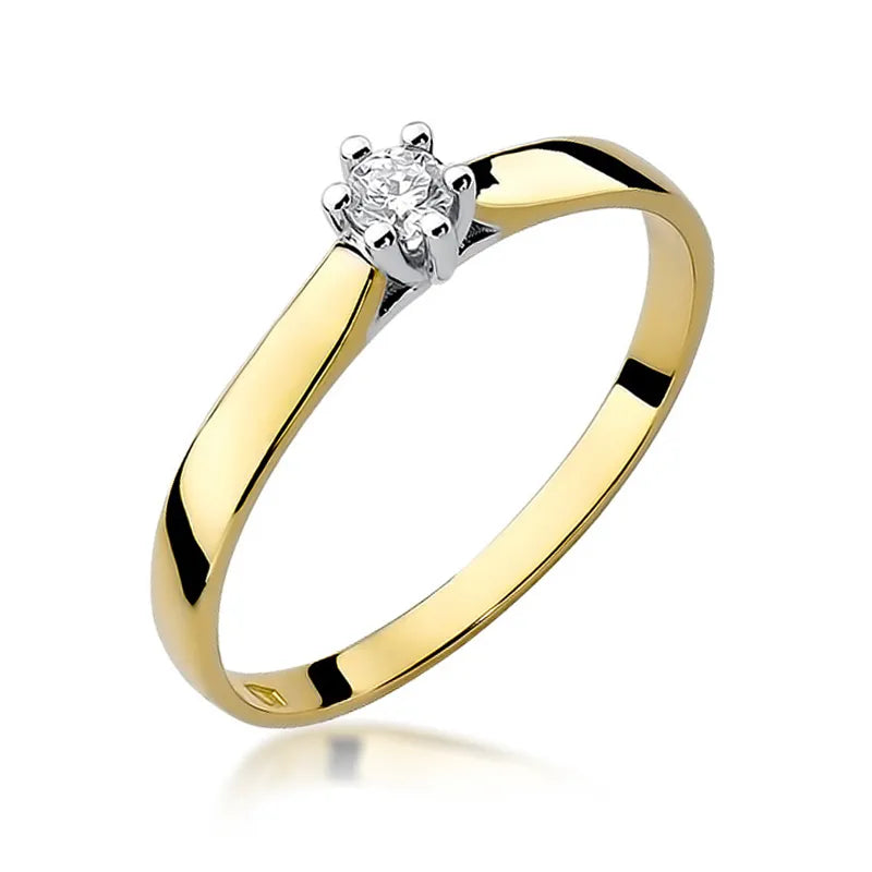 Goldring mit 0,10 ct Diamant