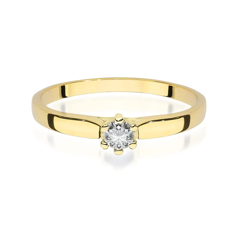 Goldring mit 0,15 ct Diamant