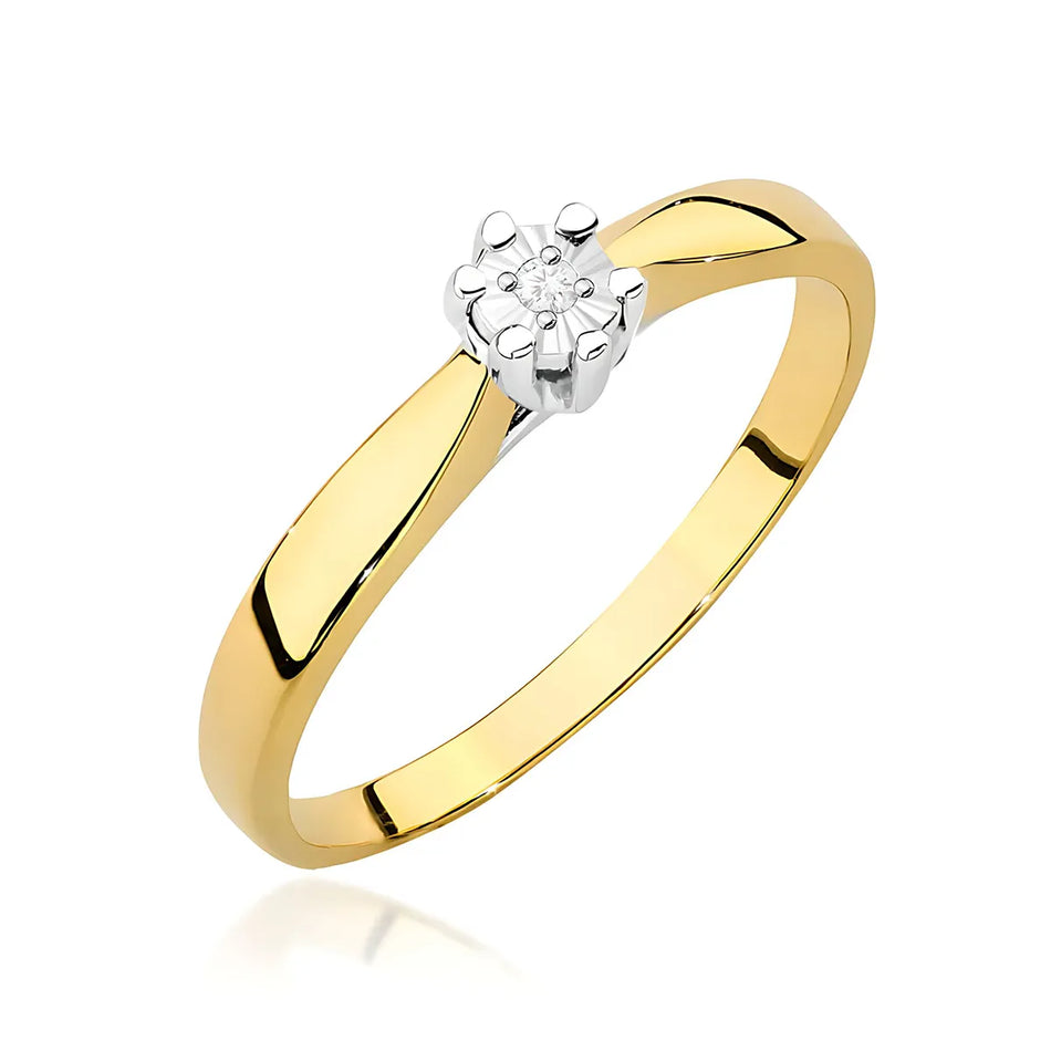 Goldring mit 0,01 ct Diamant