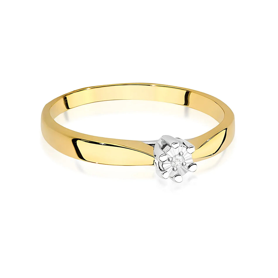 Gold Ring with 0.01ct Diamond