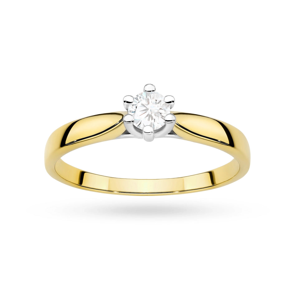 Goldring mit 0,30 ct Diamant