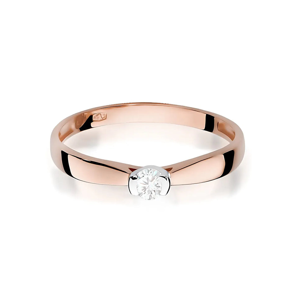 Goldring mit 0,10 ct Diamant