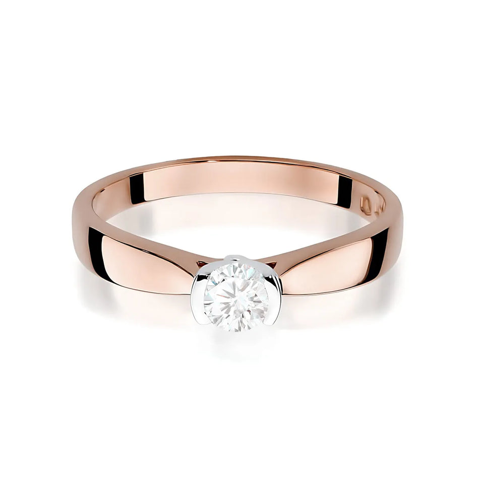 Goldring mit 0,25 ct Diamant