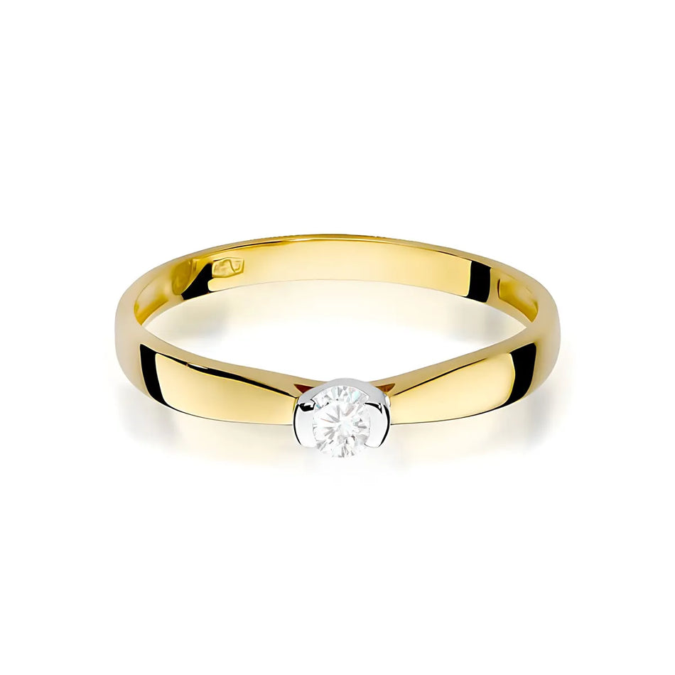 Goldring mit 0,08 ct Diamant