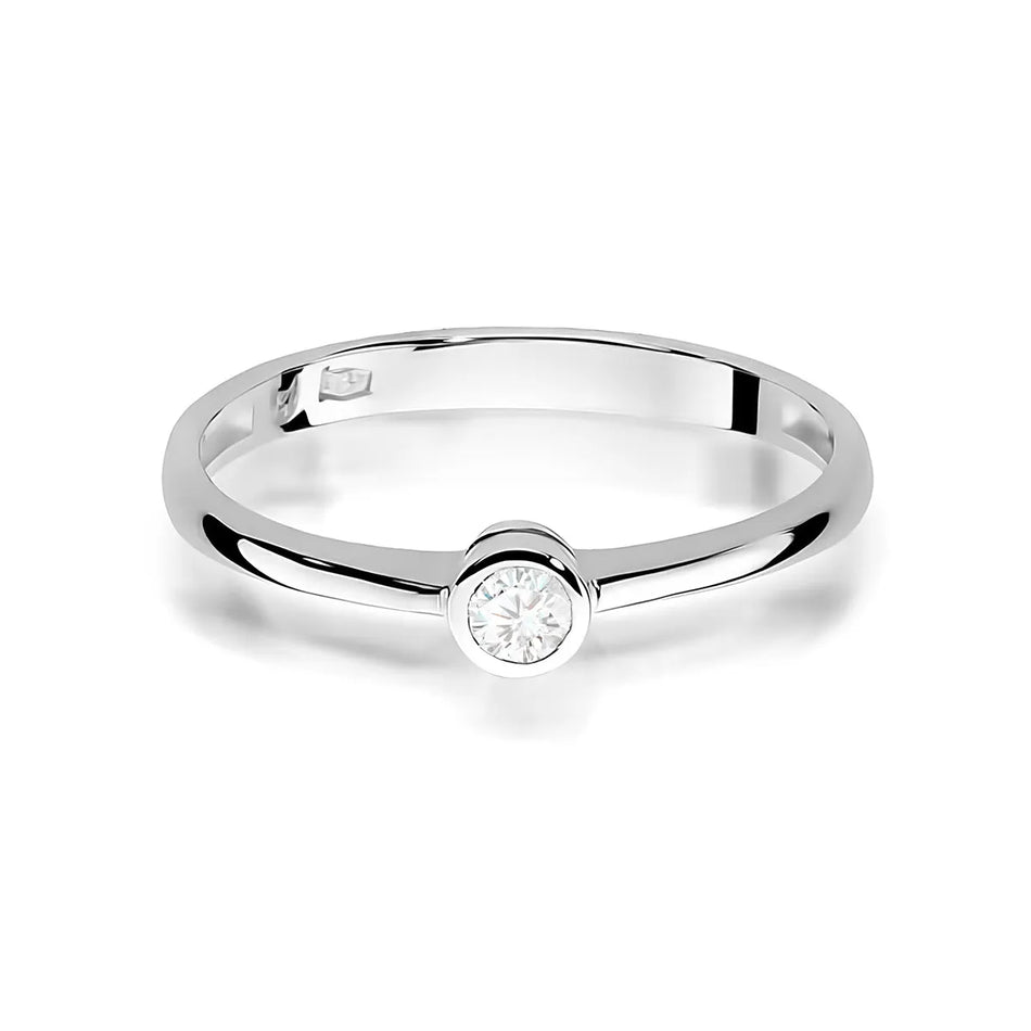 Goldring mit 0,08 ct Diamant