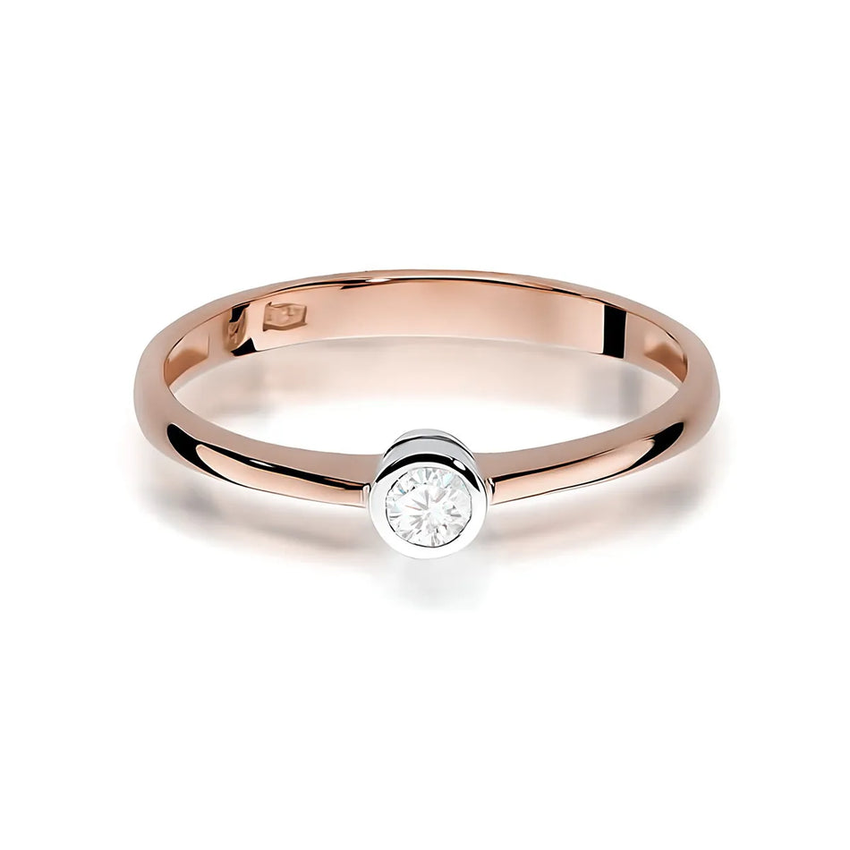 Goldring mit 0,10 ct Diamant