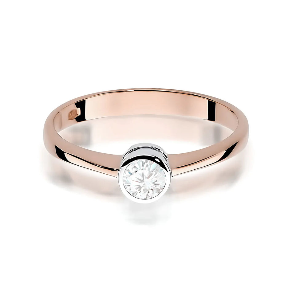 Goldring mit 0,25 ct Diamant