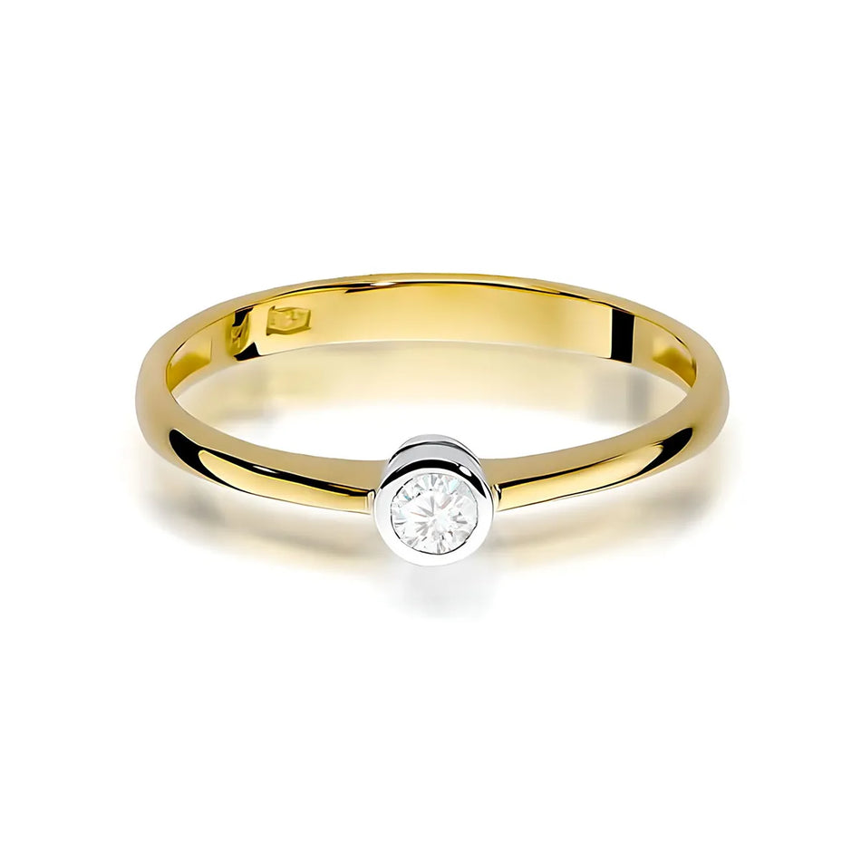 Goldring mit 0,08 ct Diamant