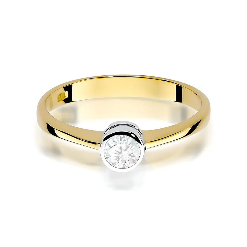 Goldring mit 0,25 ct Diamant