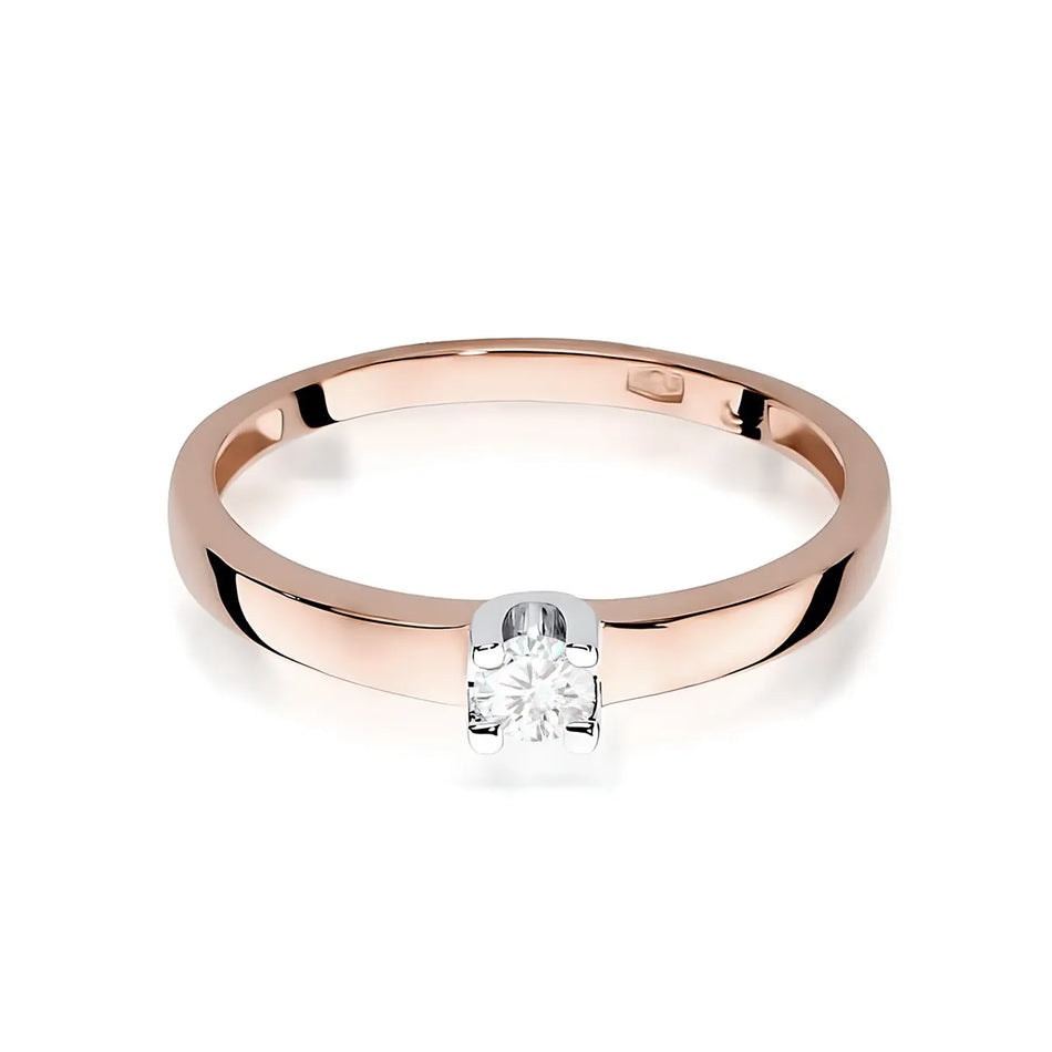 Goldring mit 0,08 ct Diamant