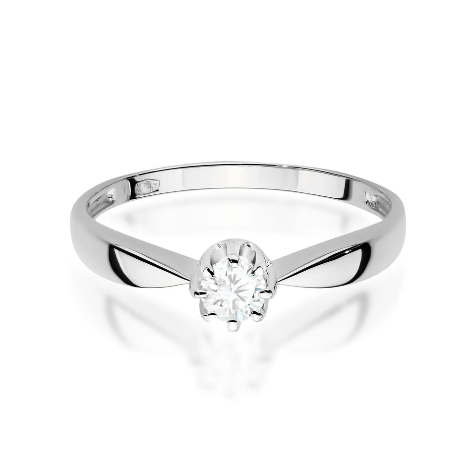 Goldring mit 0,15 ct Diamant