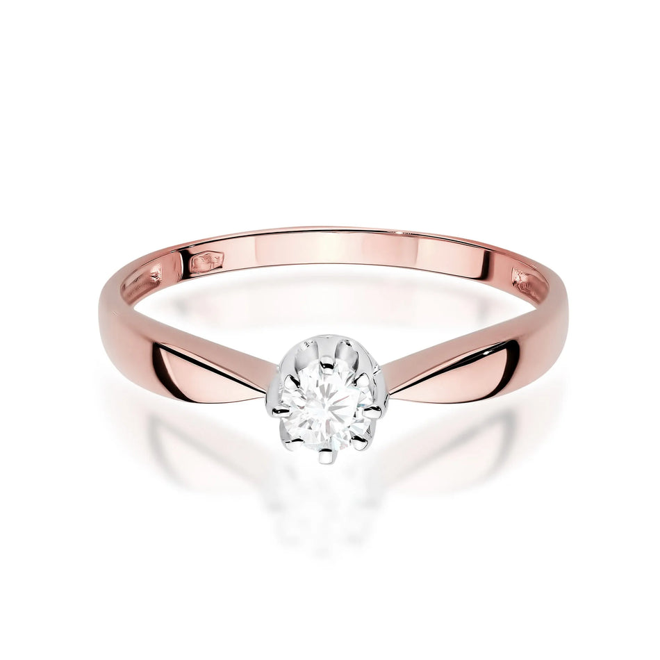 Goldring mit 0,15 ct Diamant