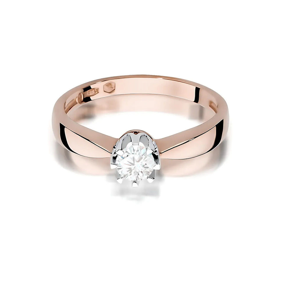 Goldring mit 0,25 ct Diamant