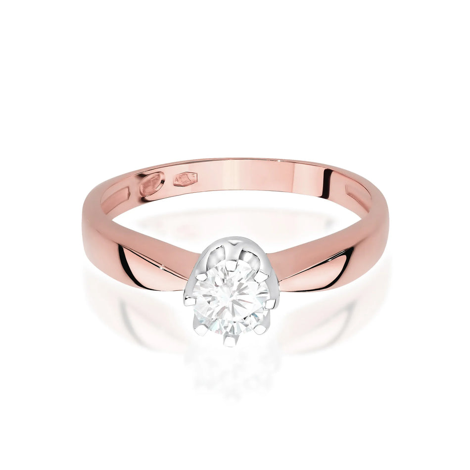 Goldring mit 0,30 ct Labrodiamanten