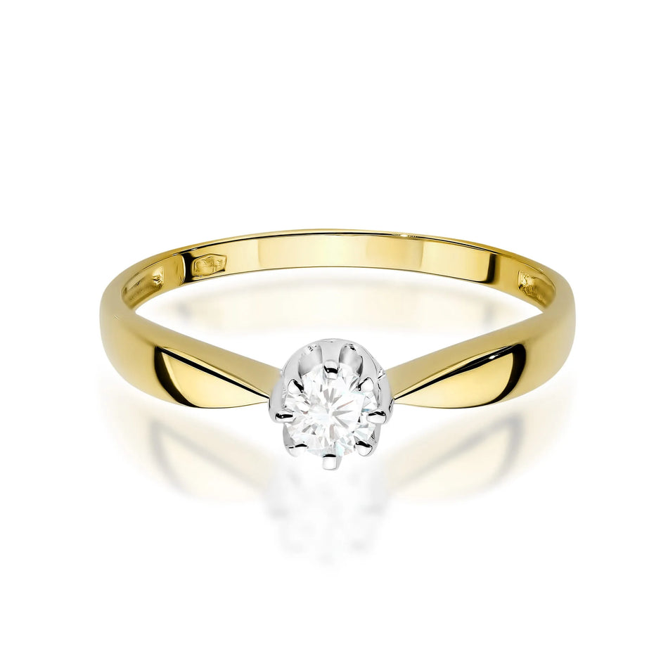 Goldring mit 0,15 ct Diamant