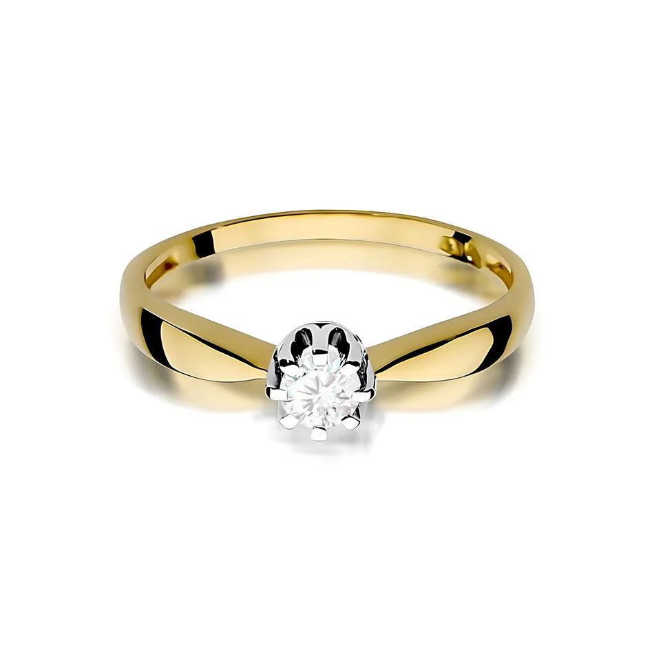 Goldring mit 0,20 ct Diamant