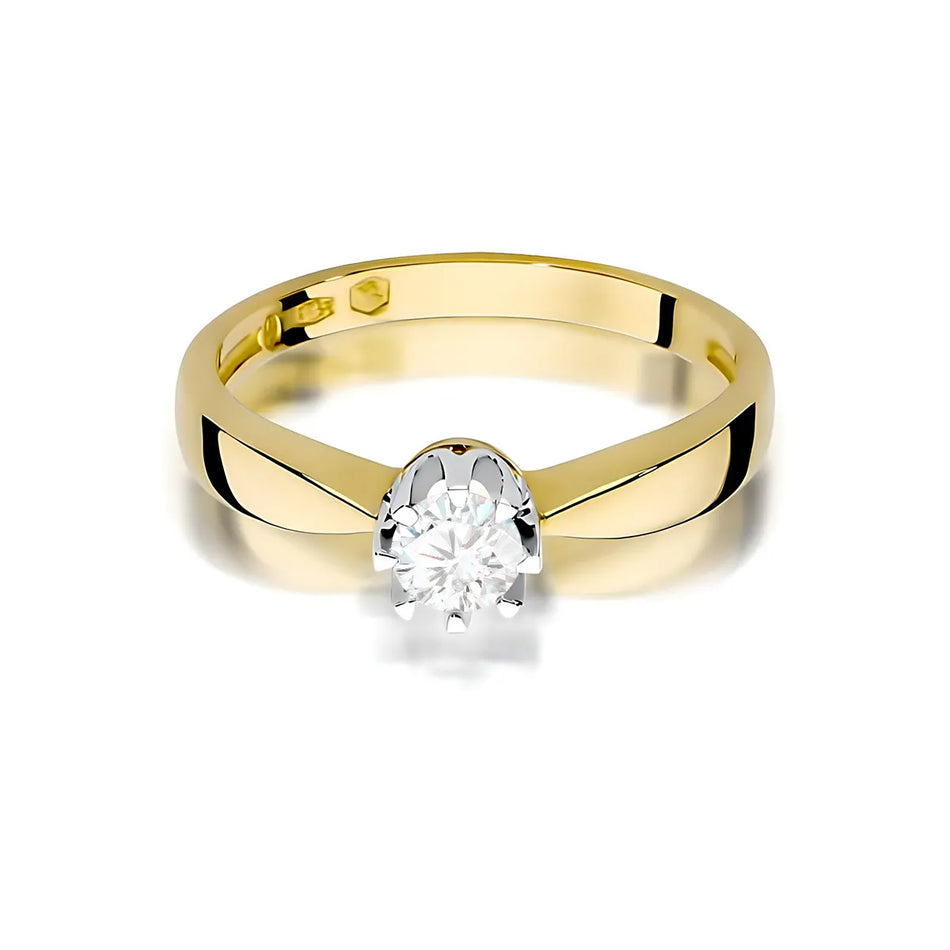 Goldring mit 0,25 ct Diamant