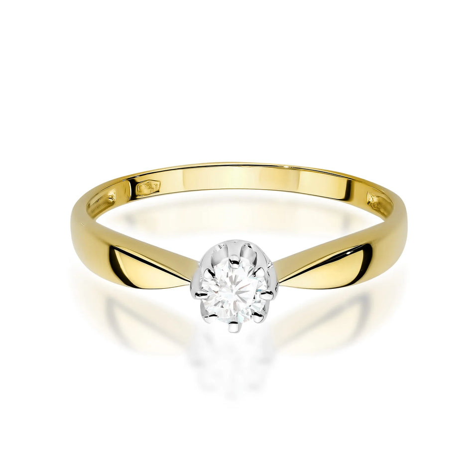 Goldring mit 0,15ct Labrodiamanten