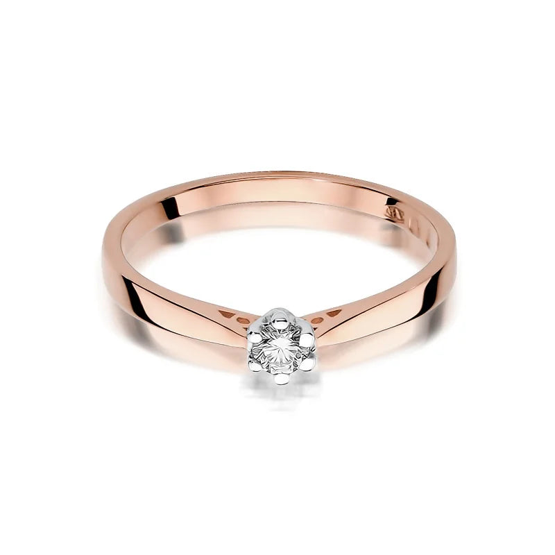 Goldring mit 0,08 ct Diamant