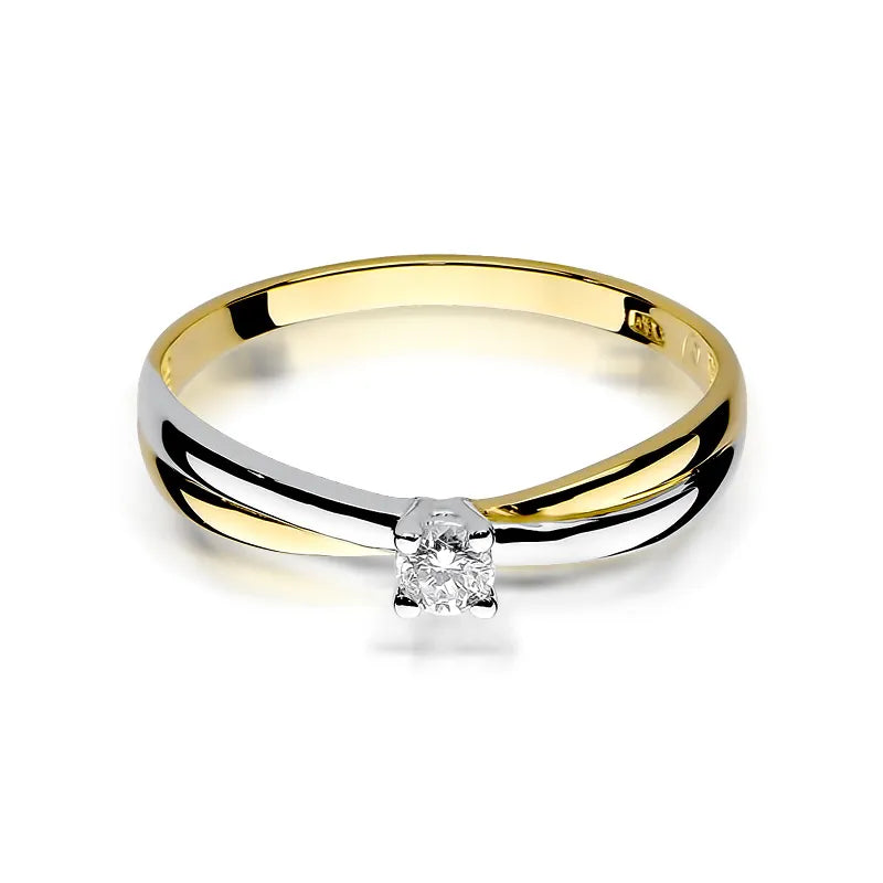 Goldring mit Diamant