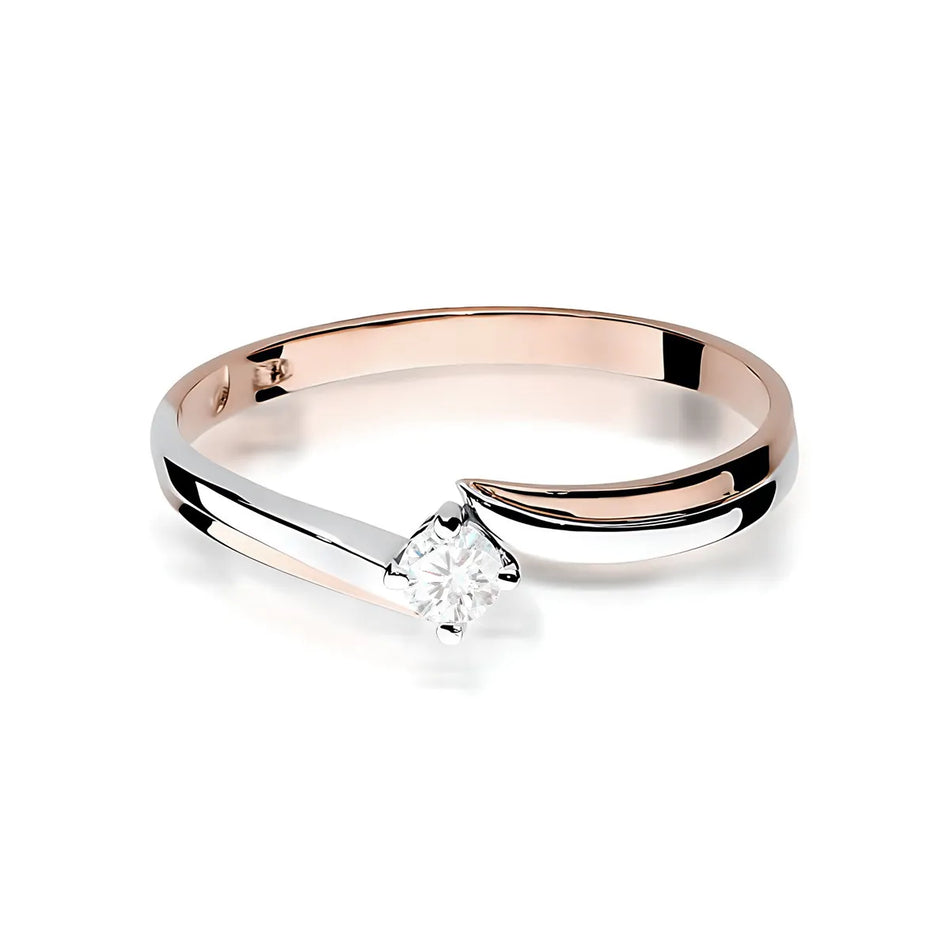 Goldring mit 0,10 ct Diamant