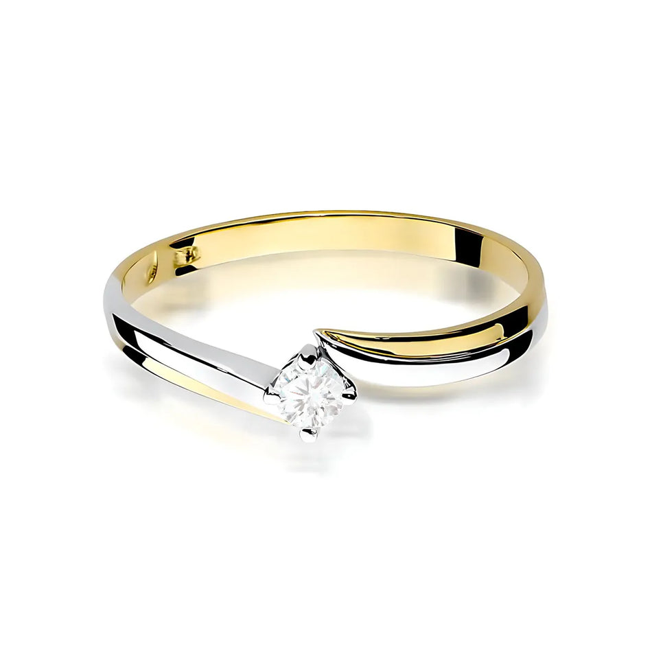 Goldring mit Diamant