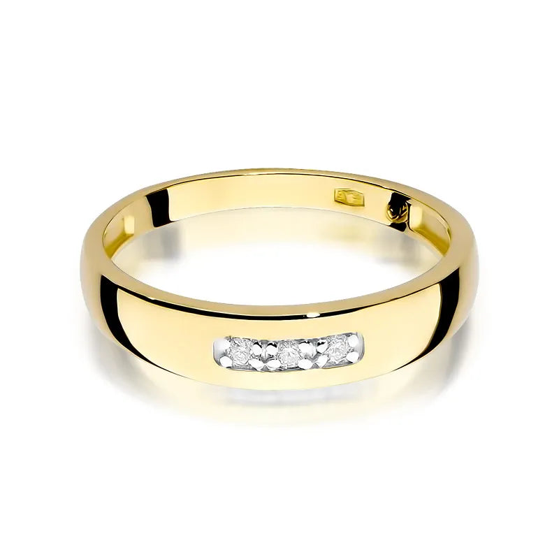 Goldring mit 0,044 ct Diamanten