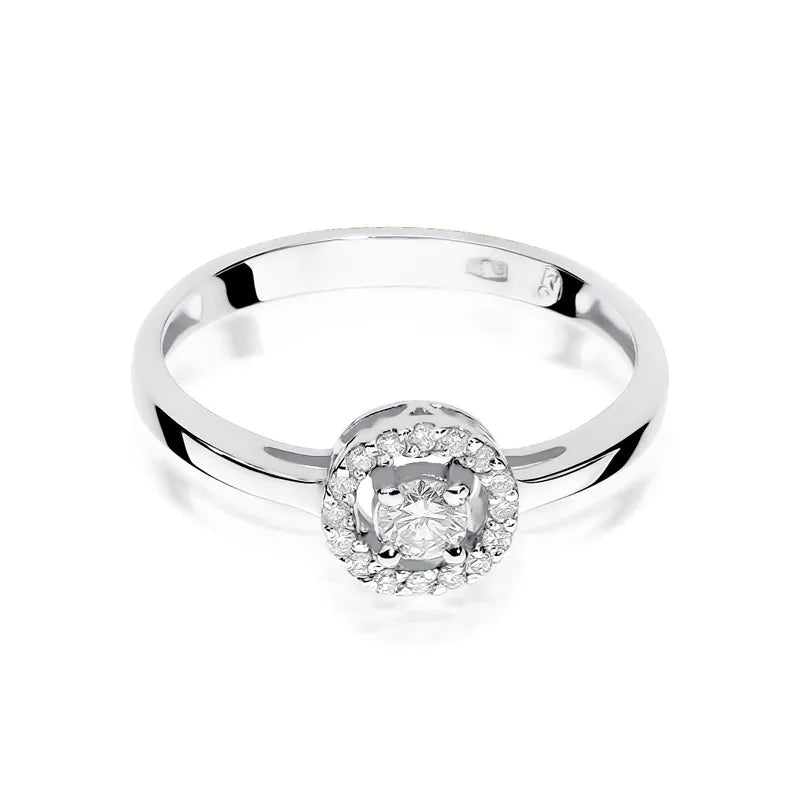 Goldring mit 0,12 ct und 0,08 ct Diamanten