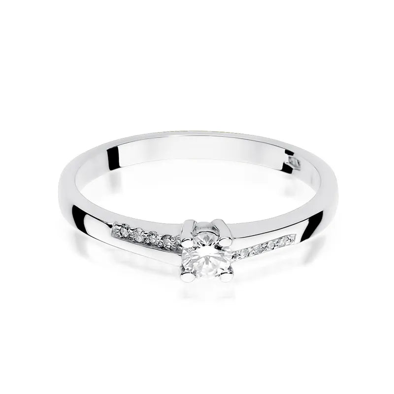 Goldring mit 0,15 ct und 0,04 ct Diamanten
