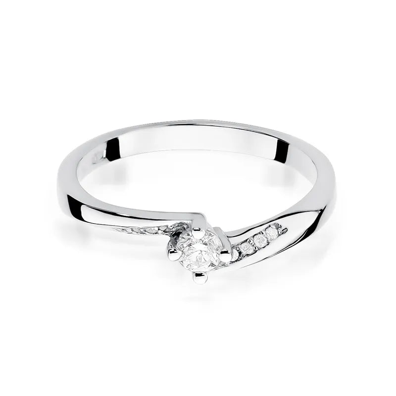 Goldring mit 0,15 ct und 0,04 ct Diamanten